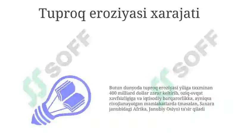 Eroziyaga qarshi kurashishning iqtisodiyot samaradorligi 3
