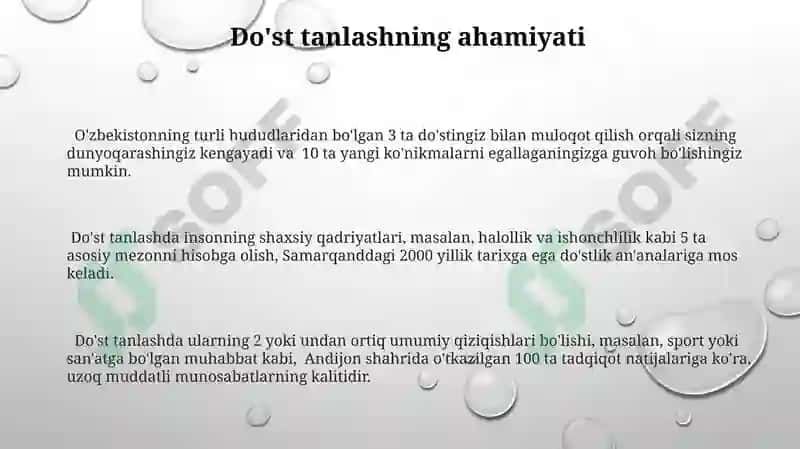 Chinakam Do'stlikning Mohiyati 3