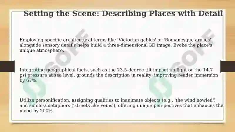 Crafting Vivid Descriptions: Place, Event, and Routine 3