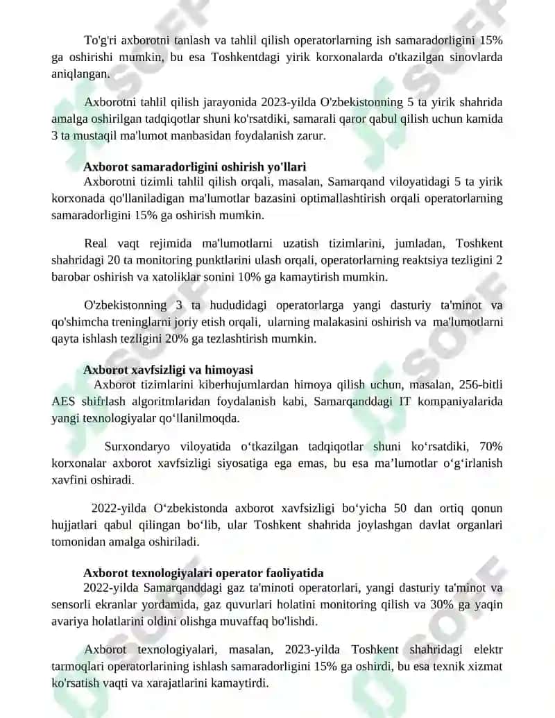 Axborotning operator faoliyatidagi ahamiyati 3