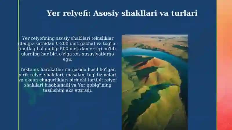 Yer relyefining asosiy shakl va turlari 3