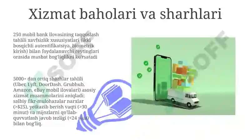 Mobil ilovalarga kôrsatiladigan xizmatlar taxlili 3