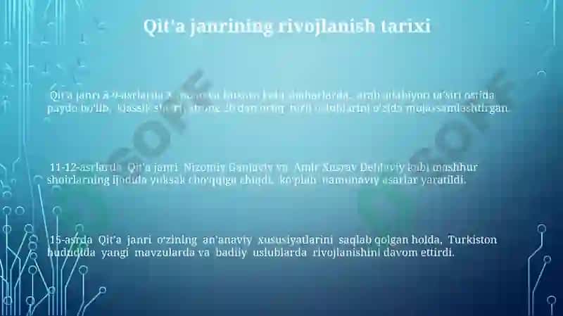 Qit'a janri tahlili (mumtoz ijodkorlarning she'rlari asosida) 3