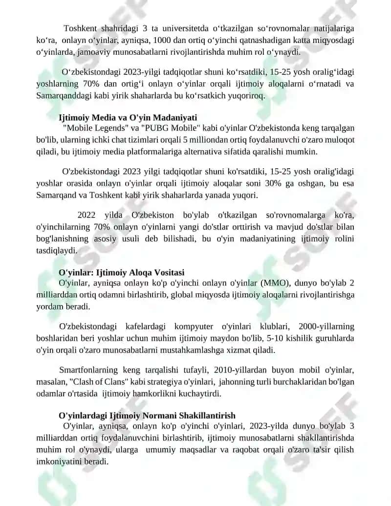 Onlayn O'yinlarning Ijtimoiy Ta'siri 3