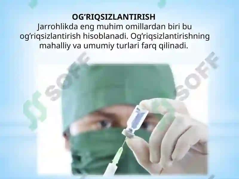 Oʻtkazuvchi ogʻriqsizlantirish texnikasi va uniasoslash 3