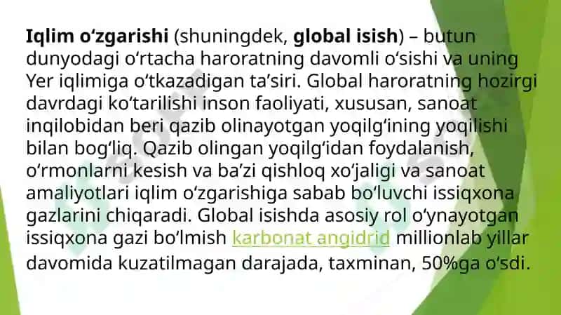 Iqlim O’zgarishi va Uning Inson Faoliyati 3