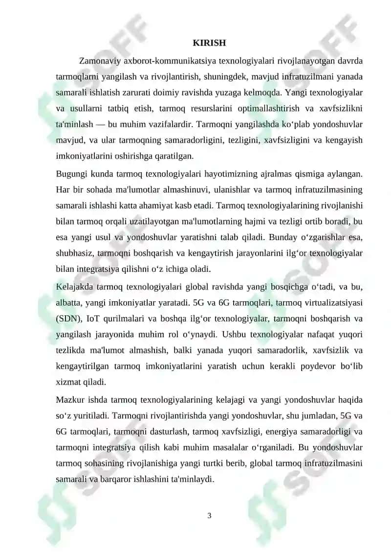 Kanal pog‘onasining protokollari (Frame Relay, ATM, Ethernet). Kommutatorning funksional modeli, turlari va MAC-jadvalning ishlash tamoyillari 3