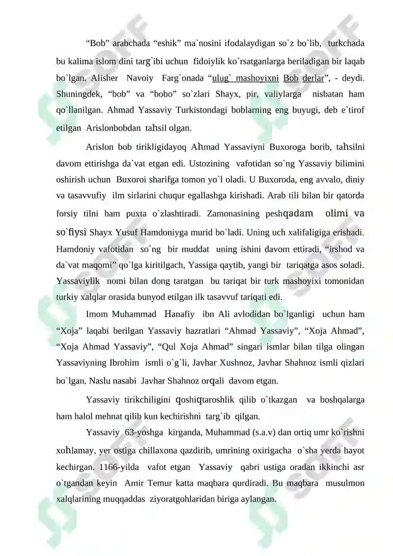 Ahmad Yassaviy Devoni hikmat 3