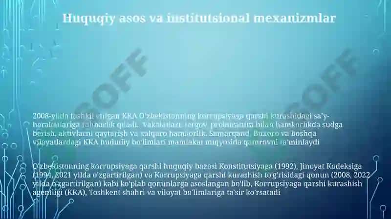 Oʻzbekistonda korrupsiyaga qarshi kurash siyosati 3
