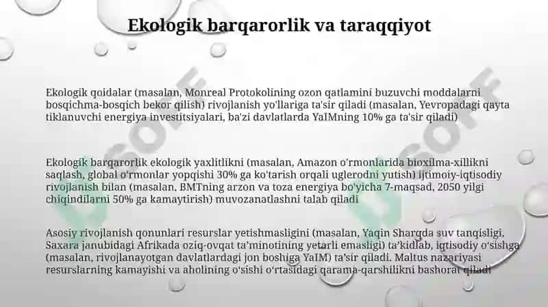 Rivojlanishning asosiy qonunlari 3