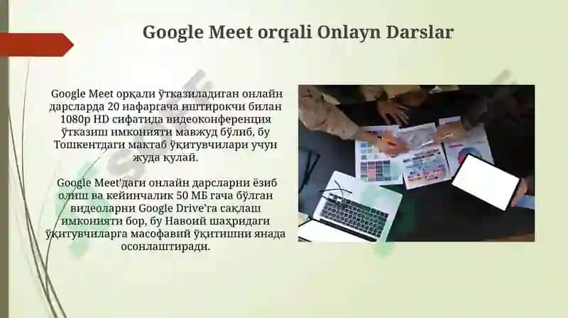 Google vositasidan foydalanib axborot taʼlim maydonini loyihalash 3