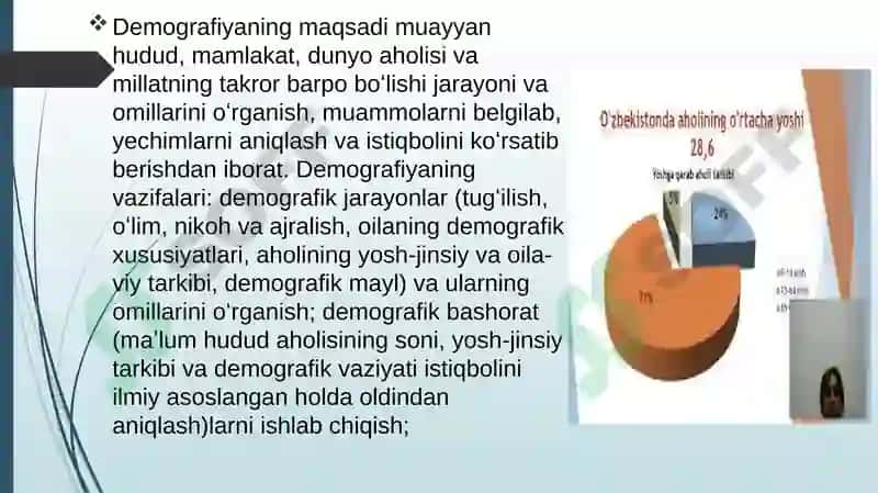 Aholi orasida demografik jarayon va demografik ko’rsatkichlarni hisoblash usullari 3
