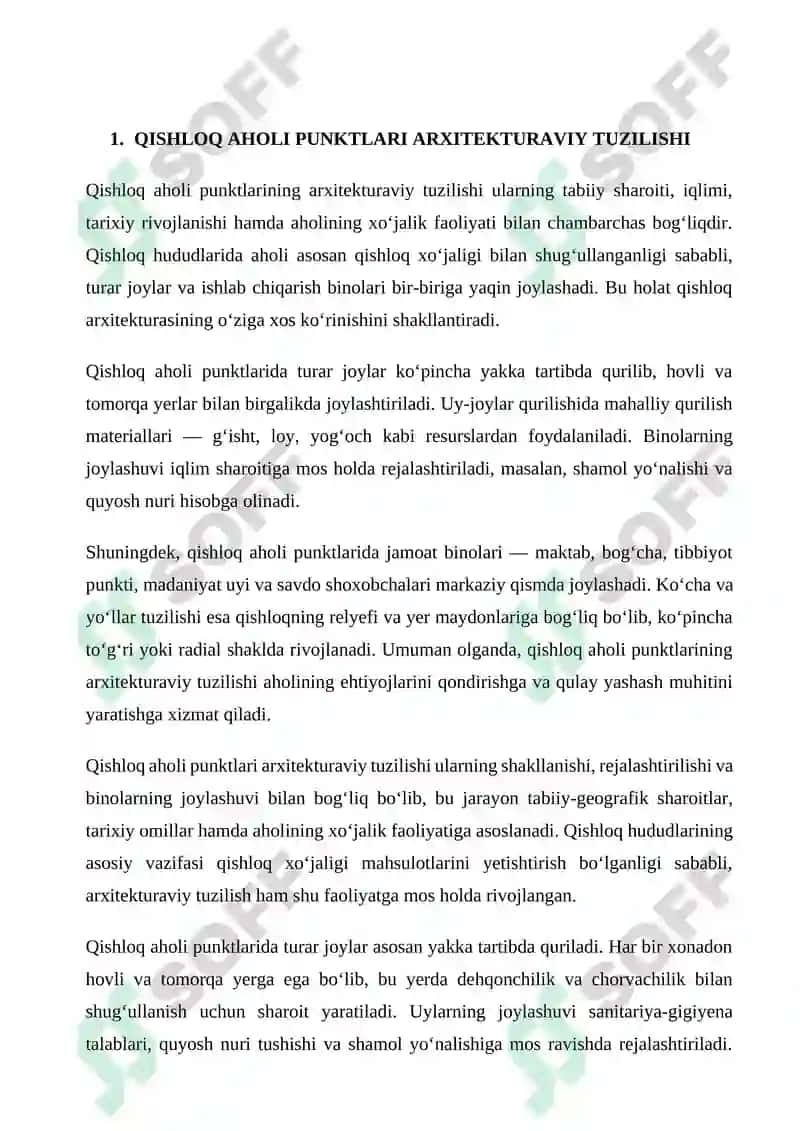 Qishloq aholi punktlarining transport tizimi va davlatlar aro aloqalardagi o‘rni 3