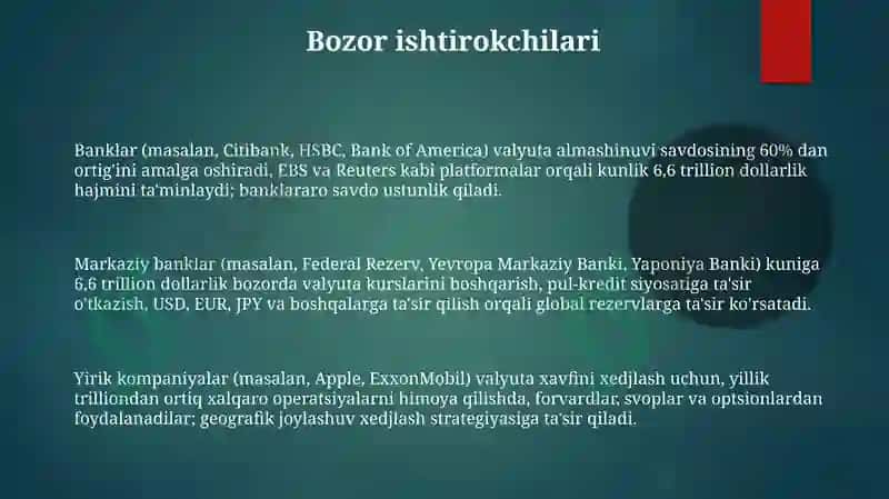 Xorijiy valyuta bozorlaridagi aperatsiyalar 3