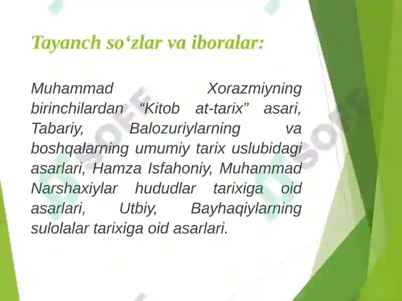 IX – XIIIasrlarboshlari arab-fors manbalari 3