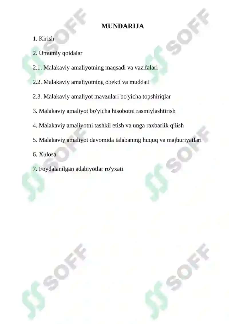 Malakaviy amaliyot hisoboti 3