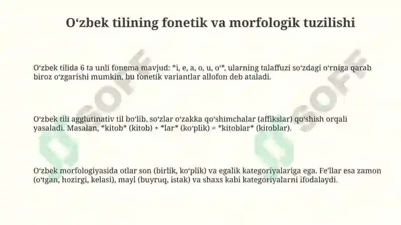 Oʻzbek tili va lugʻat tarkibining shakl va maʼno munosabatlari 3