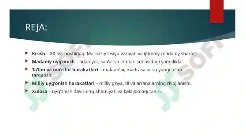 XX asrda Markaziy Osiyo xalqlarining uyg‘onish davri 3