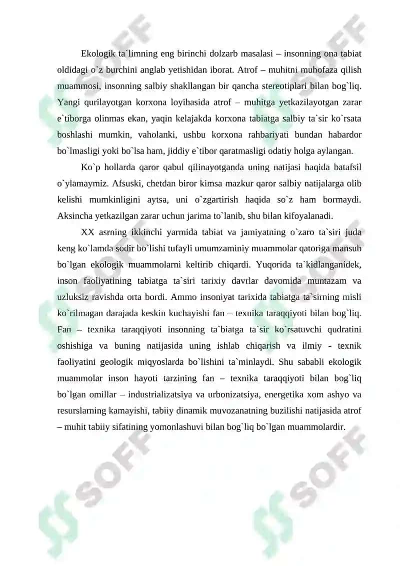 O‘zbekiston Respublikasining ekologik muommolari 3