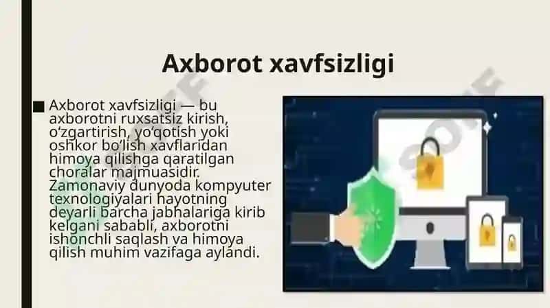 OPERATSION TIZIMLARNING XAVFSIZLIK SIYOSATI VA HUQUQLARI 3