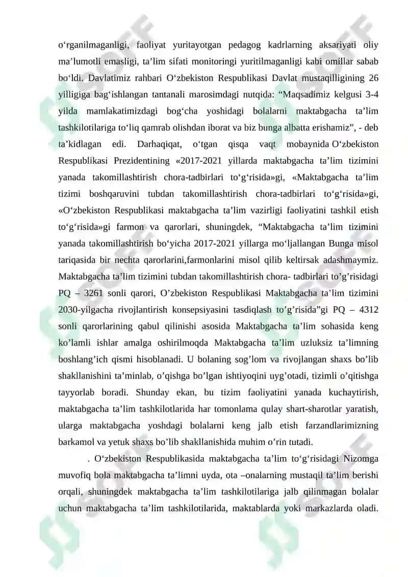 Maktabgacha ta’lim tashkilotlaridagi ta'lim –tarbiya jarayonida ilgʻor pedagogik va axborot texnologiyalardan foydalanish 3