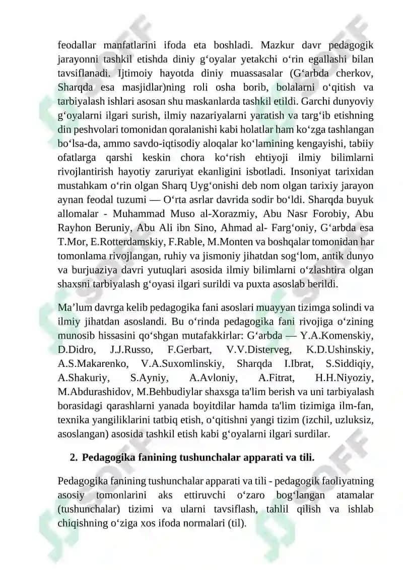 PEDAGOGIKA- SHAXS TARBIYASI VA RIVOJLANISHI TO‘G‘RISIDAGI FAN 3