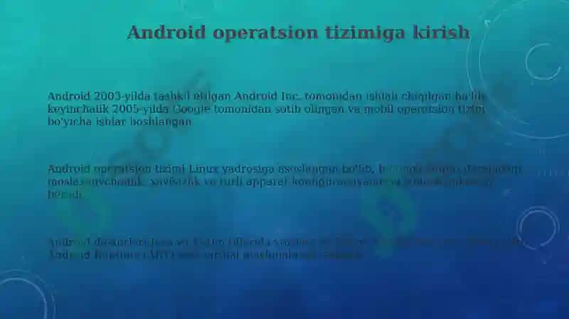 Android mobil operatsion tizimi 3