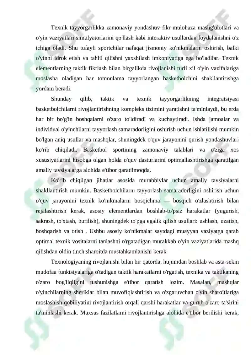 Basketbol o’yin texnikasi va taktikasini o’rgtishni takomillashtirish 3