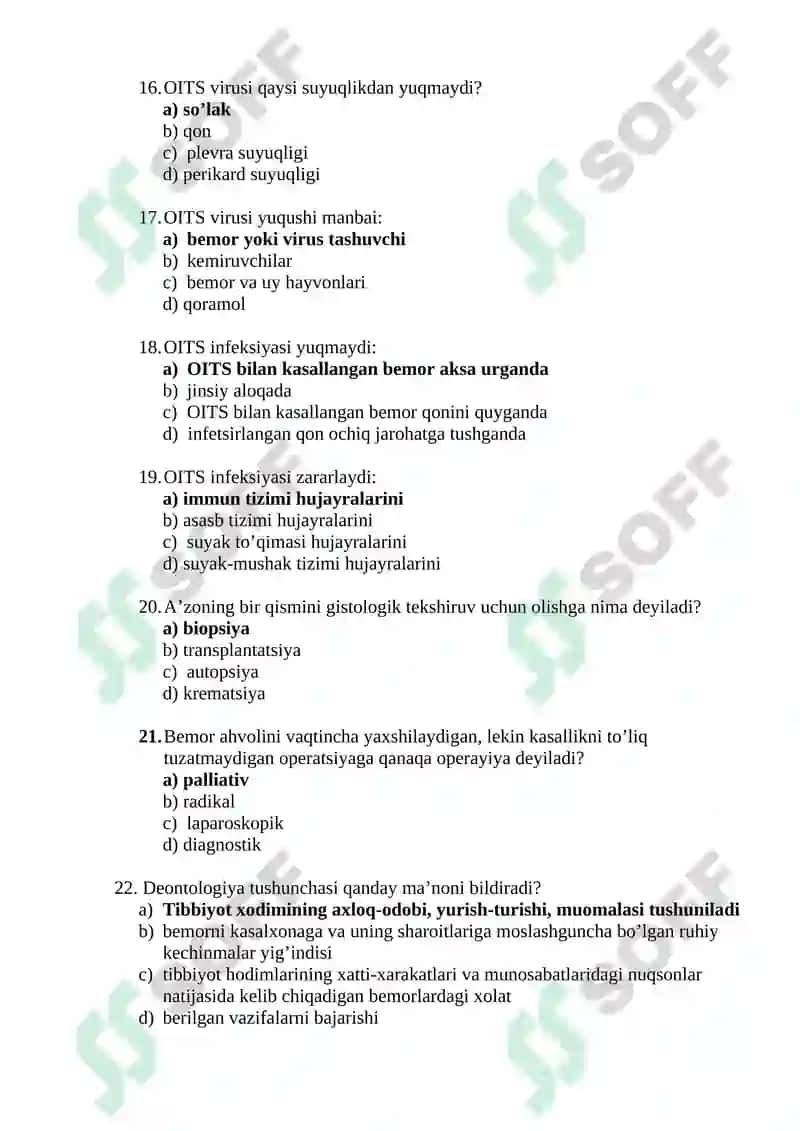 Bolalar xirurgiyasi fanidan test 3