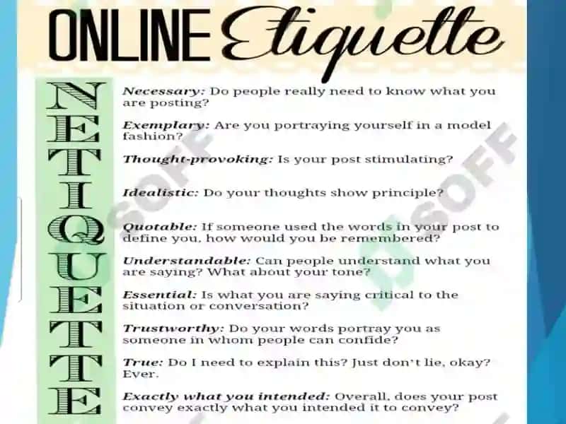 ONLINE ETIQUETTE 3