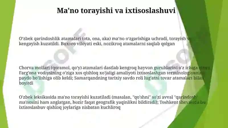 O'zbek tili leksikasida eskirish va yangilanish jarayonlari 3