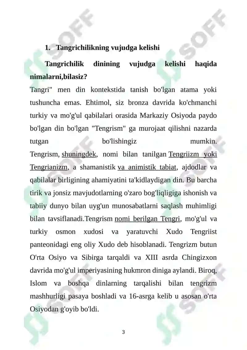 Tangrichilik Dini 3