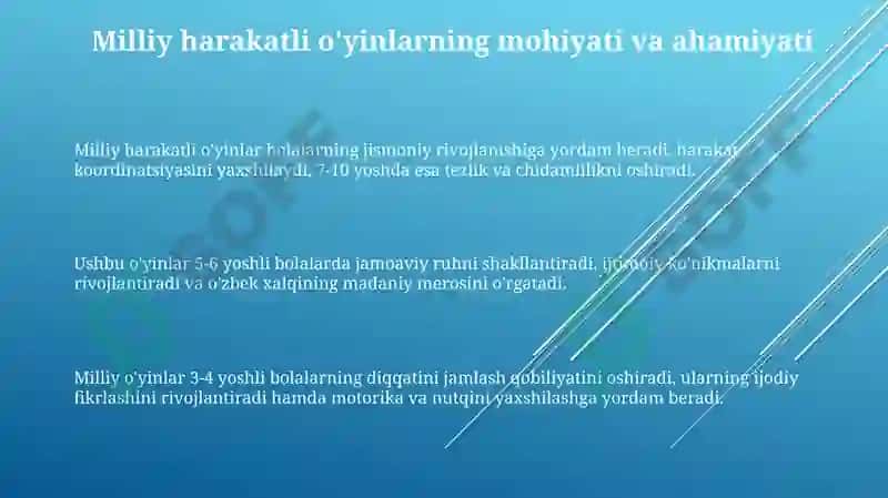 Milliy harakatli o'yinlar 3