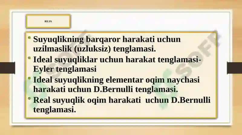 IDEAL SUYUQLIK ELEMENTAR OQIM NAYCHASIUCHUN D.BERNULLI TENGLAMASI VA UNING XADLARINING MA’NOSI 3