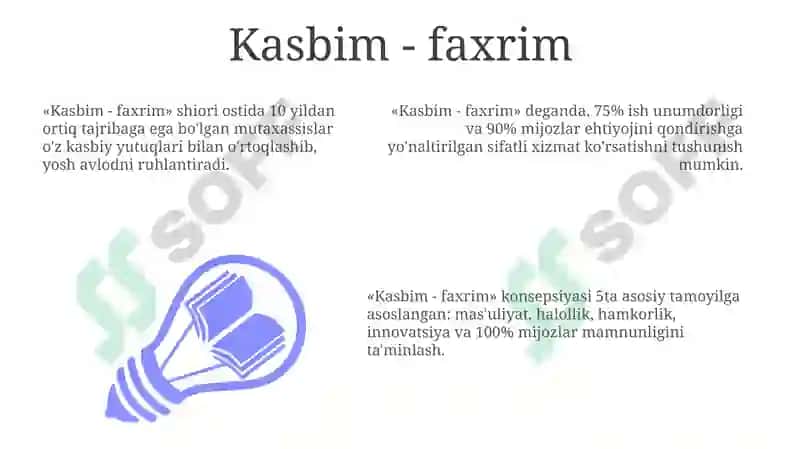 Mening kasbim mening- faxrim 3