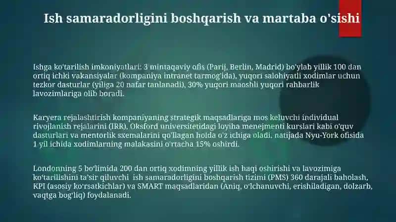 Karyera rejalashtirish va rivojlantirish 3