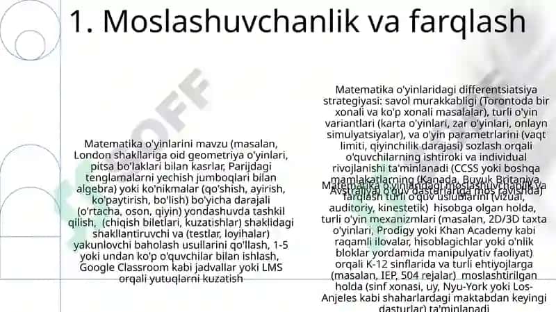 Matematik õyinlarni tashkil etishning metodikasi 3