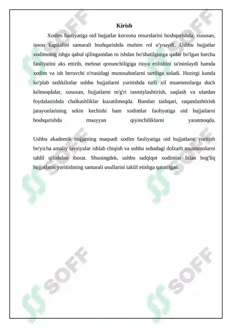 Xodimlar faoliyatiga oid hujjatlar 3
