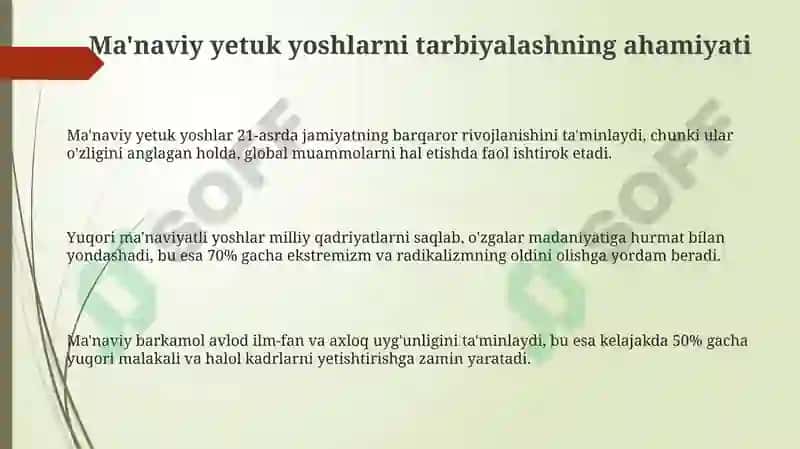Ma'naviy yetuk yoshlarni tarbiyalash 3