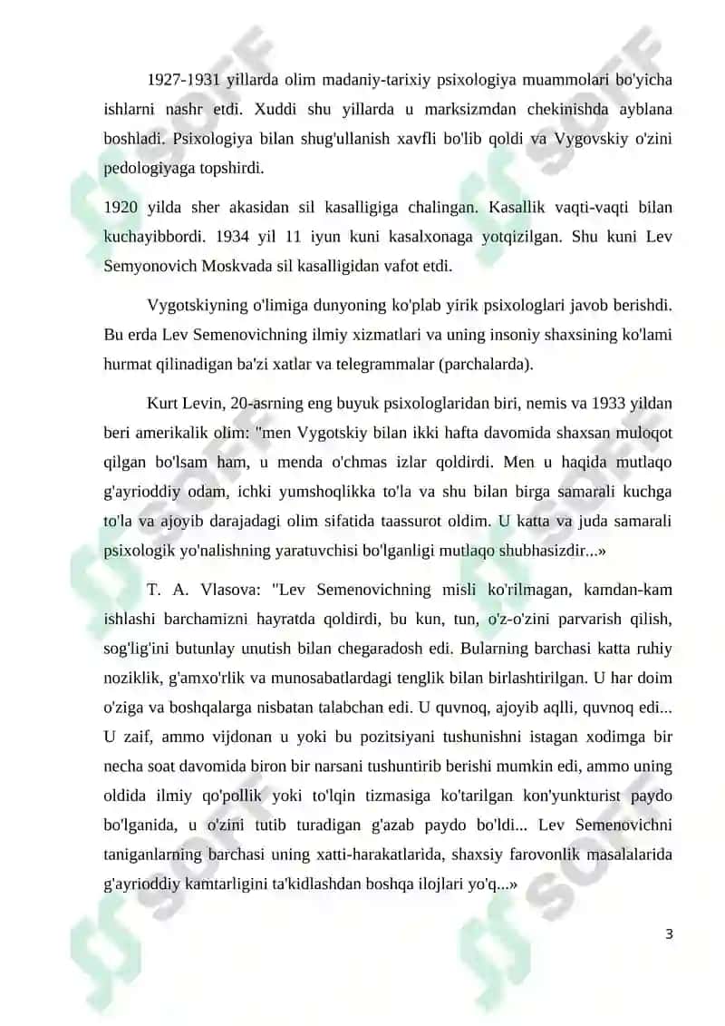 Vigotskiyning madaniy - tarixiy kontseptsiyasi 3