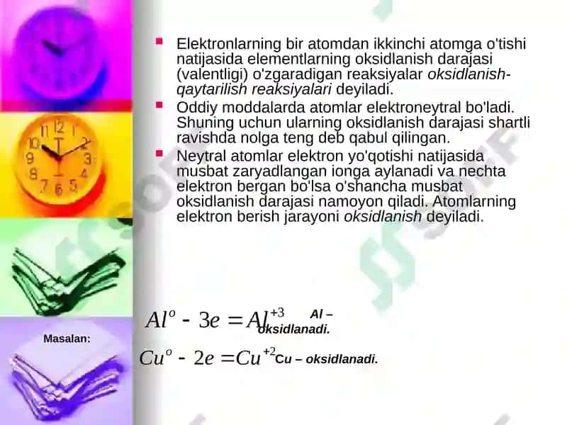 Oksidlanish qaytarilish jarayoni 3