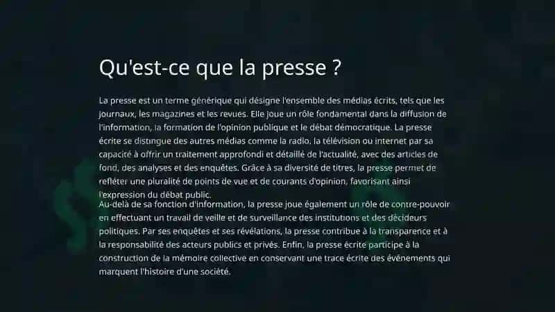 Introduction à la presse 3