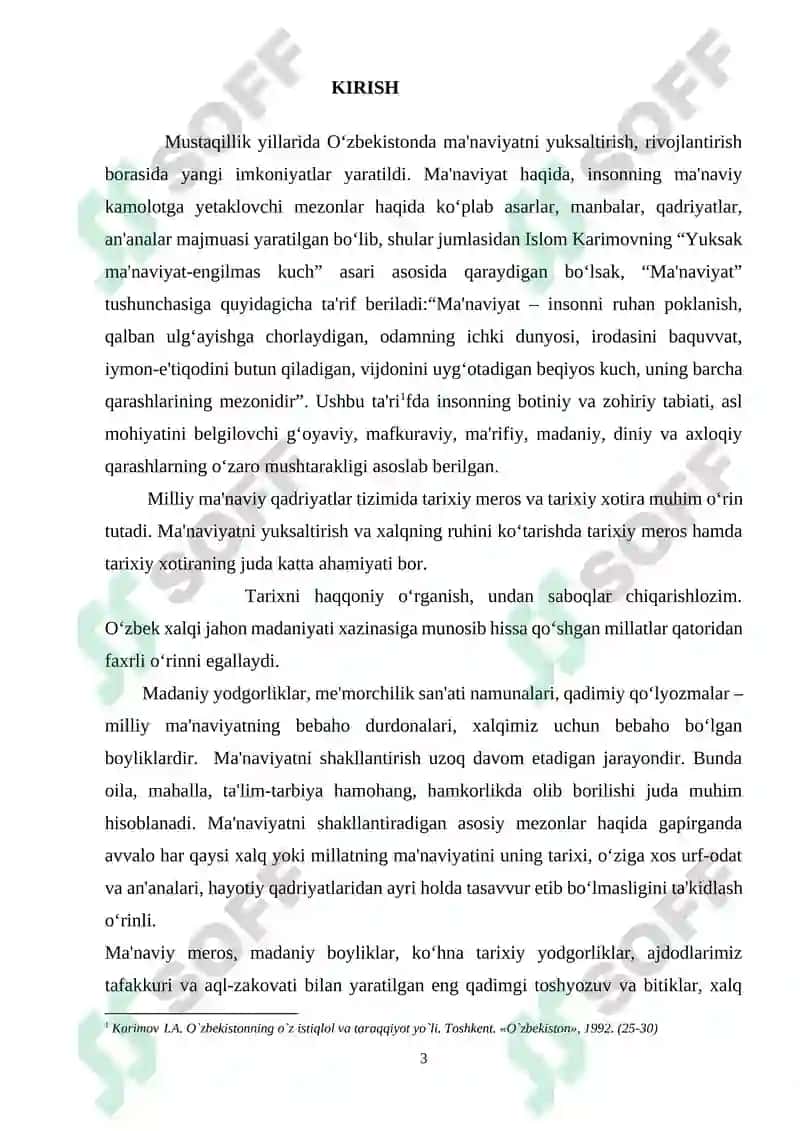 "Mustaqillik yillarida Oʻzbekistonda milliy urf-odatlar,qadriyatlar va an'analarnining qayta tiklanishi" 3