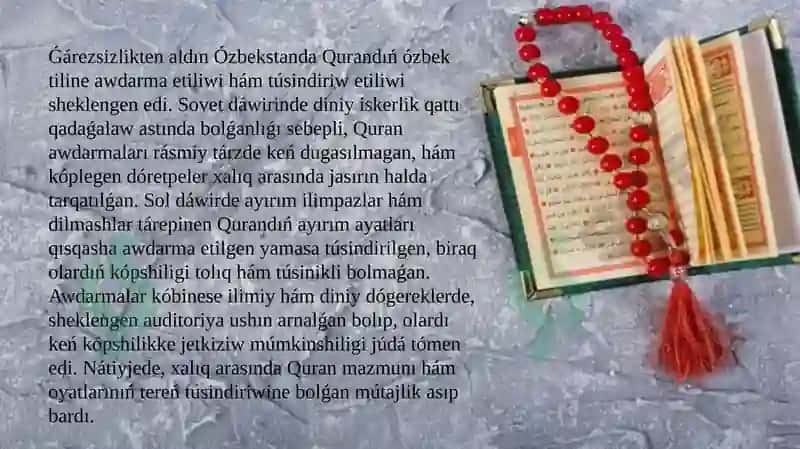 Mustaqillik yillarida O‘zbekistonda Qur’onning o‘zbek tiliga tarjima qilinishi va tafsiri 3