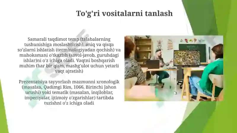 Tarix darslarida interaktiv taqdimotlar tayyorlash 3