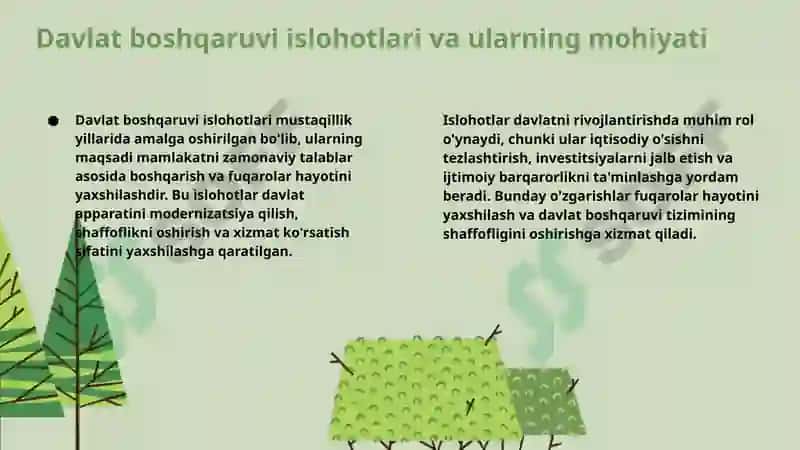 Davlat boshqaruvi islohotlari 3