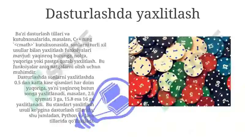Sonlarni yaxlidlash 3