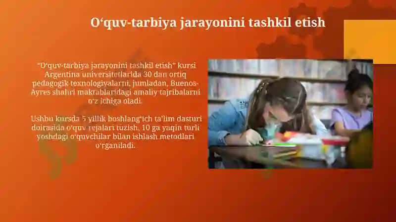 Oʻquv-tarbiya jarayonini tashkil etish kursi 3