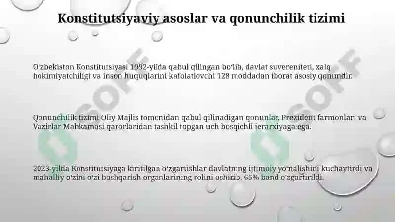 Oʻzbekistonda qonun ustuvorligining demokratik asoslari 3
