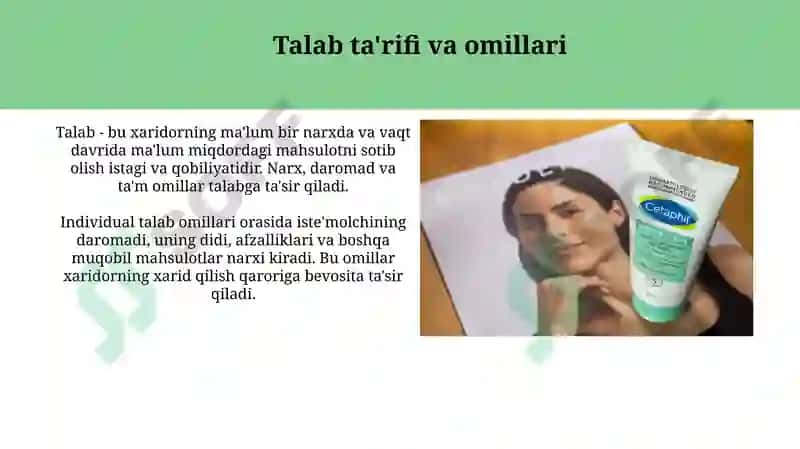 Talab ta'rifi va omillari 3